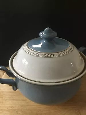 Buy Vintage Denby Pottery Castile Blue Tureen & Lid/Serving Bowl • 10.99£