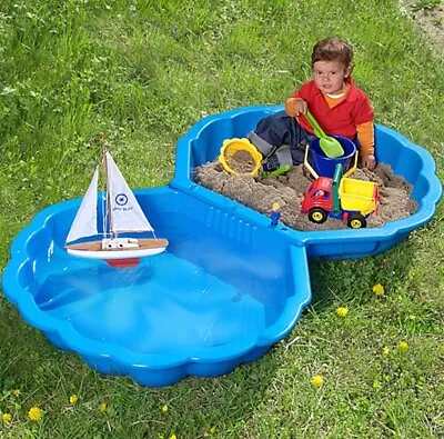 Buy Shell Clam Paddling Pool Sandpit Lid Outdoor Fun Garden Summer Plastic • 49.89£
