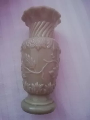 Buy Antique Opaline Glass Spill Or Posy Vase Leaf Relief Pattern • 8.99£