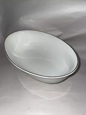 Buy Vintage White With Gold Trim Oval Mayfair - Fine China Serving / Vegetable Bowl • 14.99£