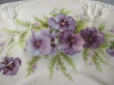 Buy Vintage Antique Victoriancake Bread & Butter Plate - Violets - Embossed [39] • 6.50£