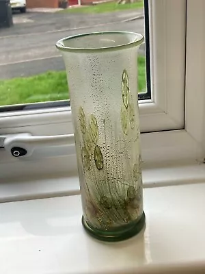 Buy Wild Garden Isle Of Wight Cylinder Shaped Vase . Iridescent Gold Green Flowers  • 150£