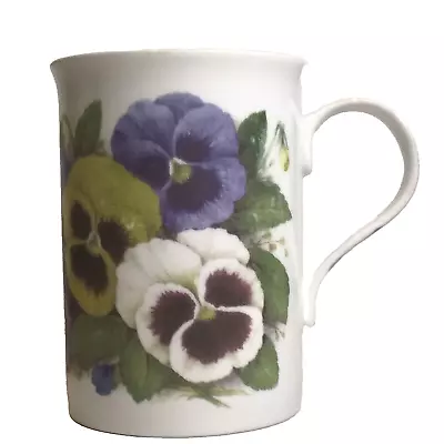 Buy Crown Trent Fine Bone China Pansies Pattern Floral Coffee/Tea Mug/Cup Flaw • 4.80£