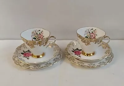 Buy 6 Piece Tea Set - 2 Windsor Cups And Roslyn Fine Bone China Plates And Saucers  • 20£