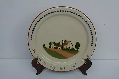 Buy A Lovely Watcombe Pottery Motto Ware Large Plate 24cm No Road Is Long With Good  • 9.99£