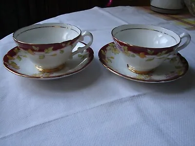 Buy  Vintage 2 X Stanley Bone China  Wide Top Cabinet Cups+saucers • 14£