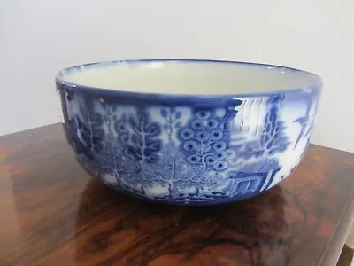 Buy Antique Doulton Burslem 'Willow' Pattern Blue & White Bowl 1891-1902 • 27£