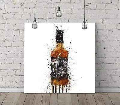 Buy Jack Daniels Splash Art Square Canvas Wall Art Float Effect/frame/poster Print- • 59.99£