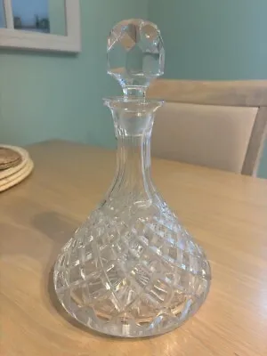 Buy Large And Heavy Crystal Cut Glass Ship's Decanter • 19.99£