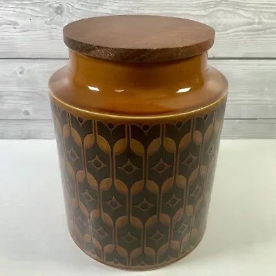 Buy Hornsea Heirloom Large Storage Jar Vintage Ceramic With Wooden Lid 1970s 8” • 15£
