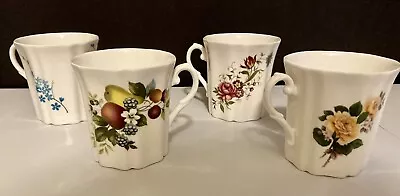 Buy Set Of 4-Royal Grafton Coffee Cup Flower Mug-England Fine Bone China-Vintage • 38.37£