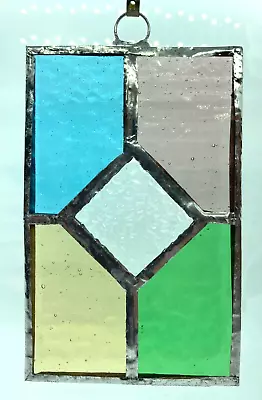 Buy F166 Stained Glass Suncatcher Hanging Panel 15cm Rustic Diamond • 14.50£