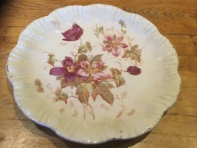 Buy Antique Barkers And Kent (Fenton) Ltd Hand Painted Plate Clematis 1898 • 26£