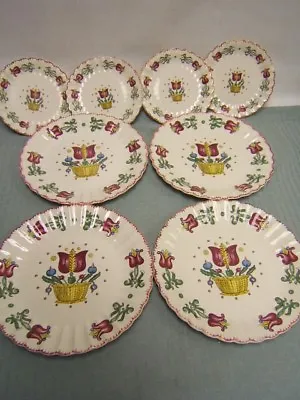 Buy Anerican Limoges  Old Dutch Pattern   Lot Of 4 B&B And 4 Dinner Plates GUC  • 38.41£
