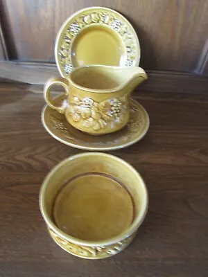 Buy Royal Worcester Crown Ware Embossed Fruits.Mustard Remains Of My Set. 4 Pieces • 4.50£