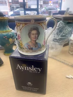 Buy Aynsley Commemorative Queens Jubilee Tankard Mug Fine Bone China Boxed  • 10£