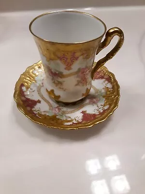 Buy Antique Limoges Tea Cup And Saucer Ornate Koch And Company • 127.88£