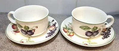 Buy 2 Vintage M&S St Michael ASHBERRY Fine China Large Cups And Saucers Duos • 12.99£