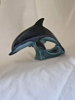 Buy Vintage Poole Pottery Large Blue Dolphin Ornament. Length 29cm Approx • 7.50£