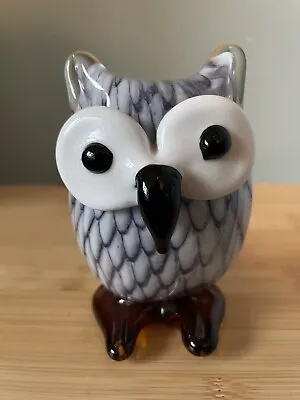 Buy Juliana Objets D'Art Small Grey Owl Glass Figurine/Paperweight • 9.99£