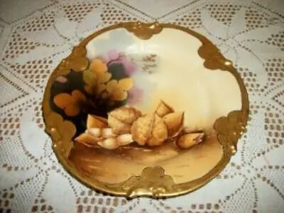 Buy Antique Pickard China French Limoges Hp Nuts Plate Signed Vokral Rich Gilt Rare • 69.49£