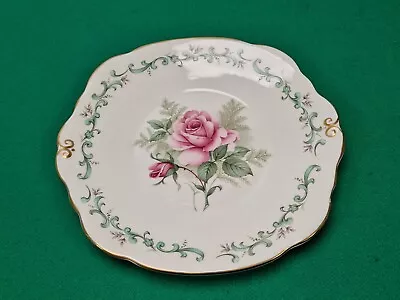 Buy Vintage 23.5 Cm DUCHESS Pink Rose Bone China Sandwich Plate • 1.99£