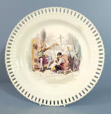 Buy MINTONS Reticulated Basket Weave Plate.  Don Quixote Conference With His Squire • 39£