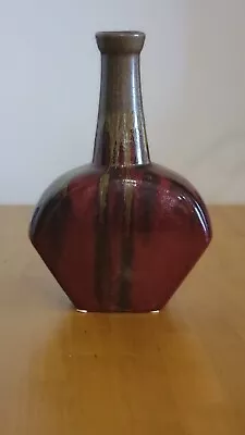Buy Brown Maroon Stoneware  Drip Glaze Flower Vase 10” • 17.33£