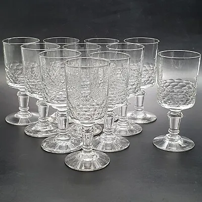 Buy Antique French Drinking Glasses Port Sherry Liqueur Lead Crystal Cut Glass Set • 89.95£
