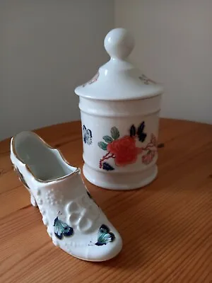 Buy James Kent Old Foley  Eastern Glory  Porcelain Shoe And Jar. • 12£