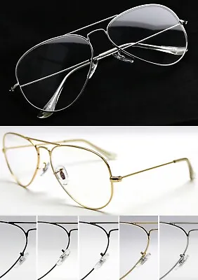 Buy L3025 Classic Pilot Style Police Double Bridge Metal Reading Glasses/Large Lens • 24.99£