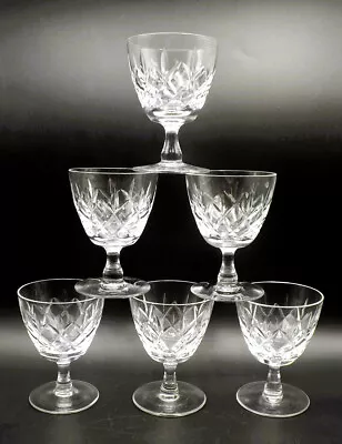 Buy Vintage Webb Corbett - Set Of 6 CLIFTON Pattern Claret Glasses • 30£