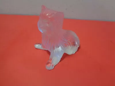 Buy Rare Lalique France & Artist Signed & Dated Frosted Yorkshire Terrier Figurine • 144.11£