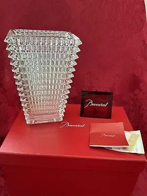Buy NIB FLAWLESS Exquisite BACCARAT France Glass EYE Crystal Rectangular FLOWER VASE • 734.78£