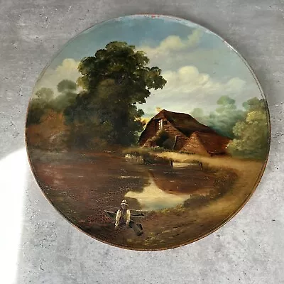 Buy Torquay  Pottery Wall Plate Hand Painted Country Scene 32cm • 19.99£