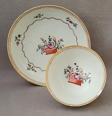 Buy NEW HALL PATTERN 171 WITH GILDING TEABOWL & SAUCER C1790s PAT PRELLER COLLECTION • 15£