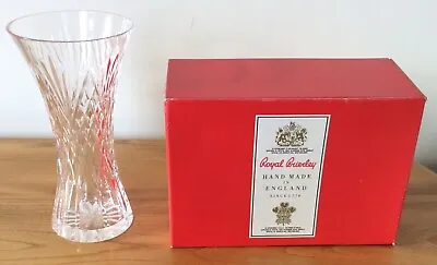 Buy Royal Brierley Lead Crystal Cut Glass Vase 8” 20cm High Immaculate Condition • 4.99£