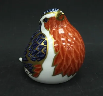 Buy Vtg ROYAL CROWN DERBY 'ROBIN' Fine Bone China PAPERWEIGHT W/ Gold Stopper 3  S45 • 15.09£