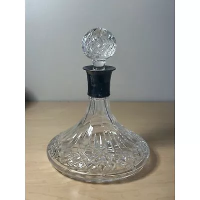 Buy Vintage Crystal Waterford Ships Decanter With Sterling Silver Band And Decanter • 637.87£