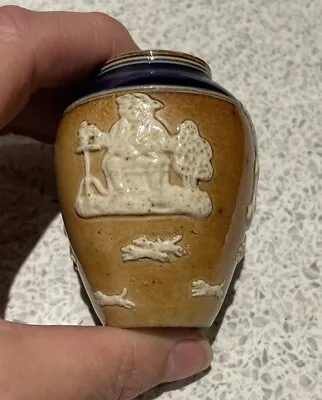 Buy Antique Vintage Doulton Lambeth Miniature Stoneware Vase • 60£