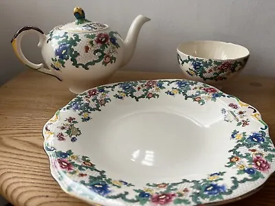Buy Vintage Royal Cauldon Victoria Teapot, Sugar Bowl & Sandwich Plate • 30£