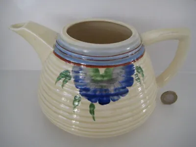 Buy Vintage Art Deco Clarice Cliff Design Lynton Teapot No Cover Lid Made In England • 44.99£