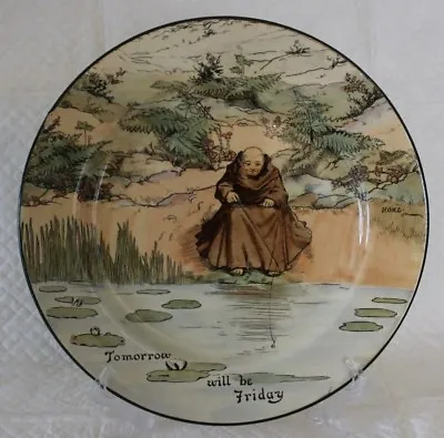 Buy Royal Doulton D3429 Series Ware Monks & Mottoes 26cm Cabinet Plate Signed Noke • 20£