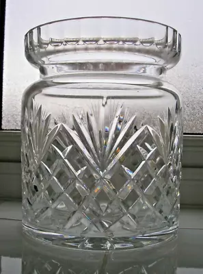 Buy LARGE CUT GLASS LEAD CRYSTAL SWEET STORAGE JAR. NO LID. H=18.5cm, D=15cm • 12.86£