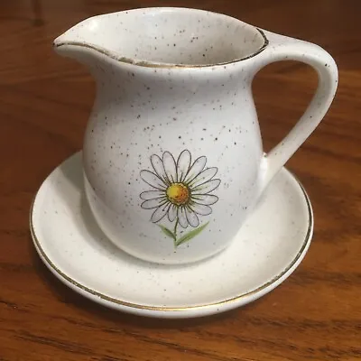 Buy Vintage Kernewek Pottery Daisy Jug And Saucer /Floral/Ceramic • 3.50£
