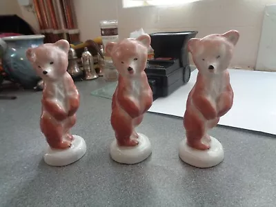 Buy 3 USSR Pottery Bears, 5  High • 15£