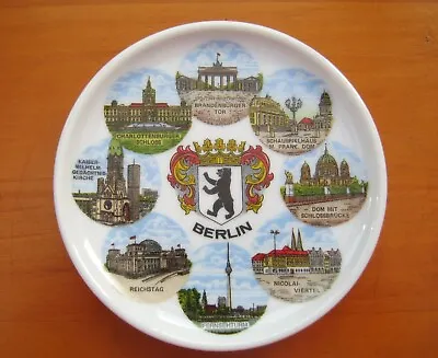 Buy Bavarian Trinket Dish Berlin Landmarks Porcelain 97 Mm Diameter Bright Colour • 2.99£