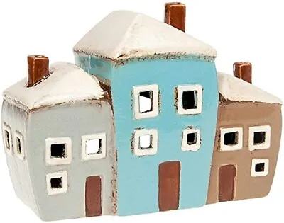 Buy Village Pottery Small Three House Tealight Holder • 8.52£