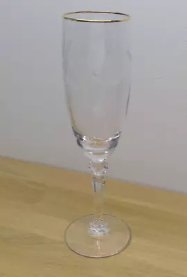 Buy Royal Doulton Gold Rimmed And Etched Champagne Glass • 4.99£