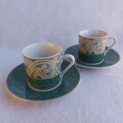 Buy Bhs Valencia Pair Of Two Espresso Cups & Saucers Vgc Free P&P • 10£